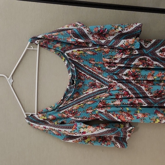 Torrid Smocked Challis Maxi Dress Size 3 - Picture 3 of 16